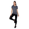 Heka Women Milestone Grey Marl Tee - Grey Panther Black