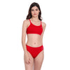 Heka Women Seamless Quick-Drying Rib Basic Bra - Red