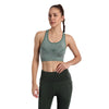 Heka Melange Racerback Padded Sports Bra - Amazon Forest Green