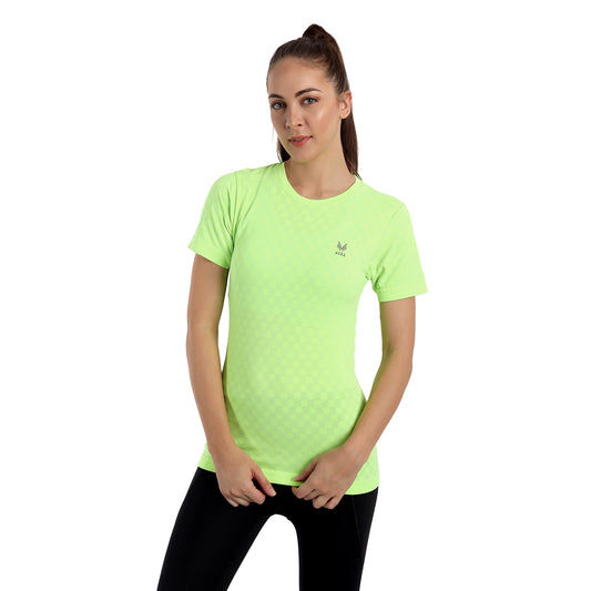 Heka Women Chess Move Tee - Neon Green