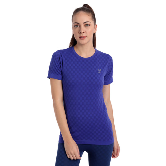 Heka Women Chess Move Tee - Midnight Blue