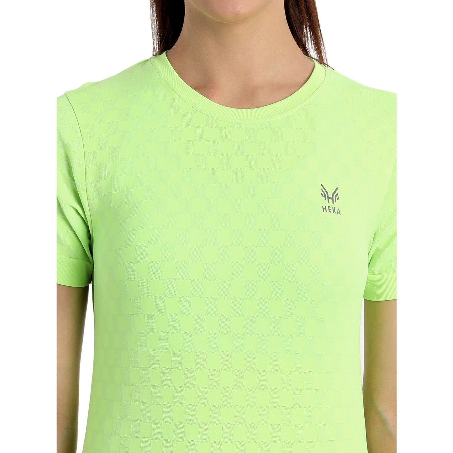 Heka Women Chess Move Tee - Neon Green