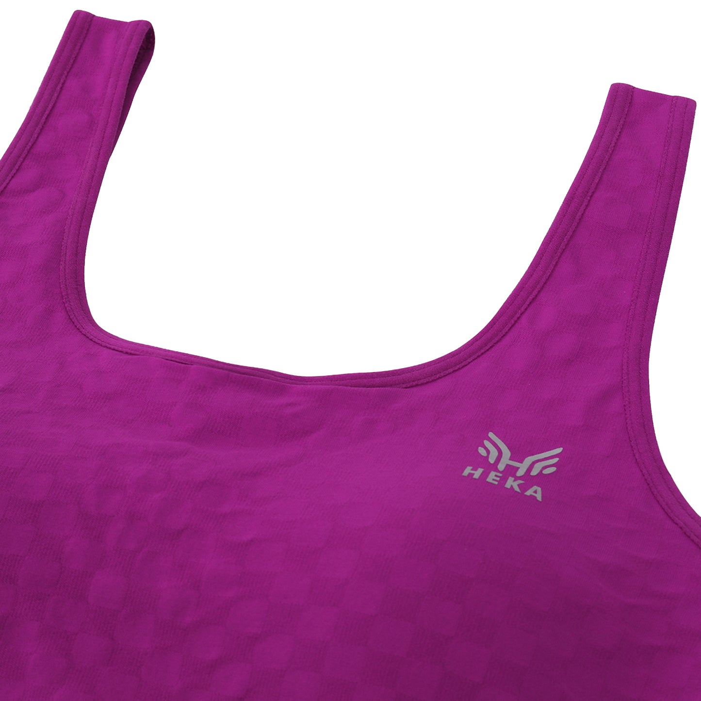 Heka Chess Move Square Neck Padded Sports Bra - Blessing Magenta