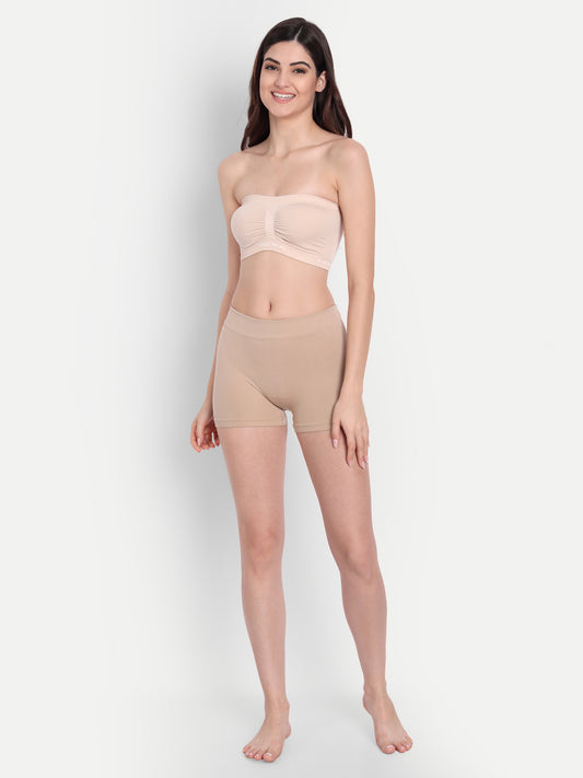 Heka Elegant Compress & Breathable Seamless Tube Bra - Skin