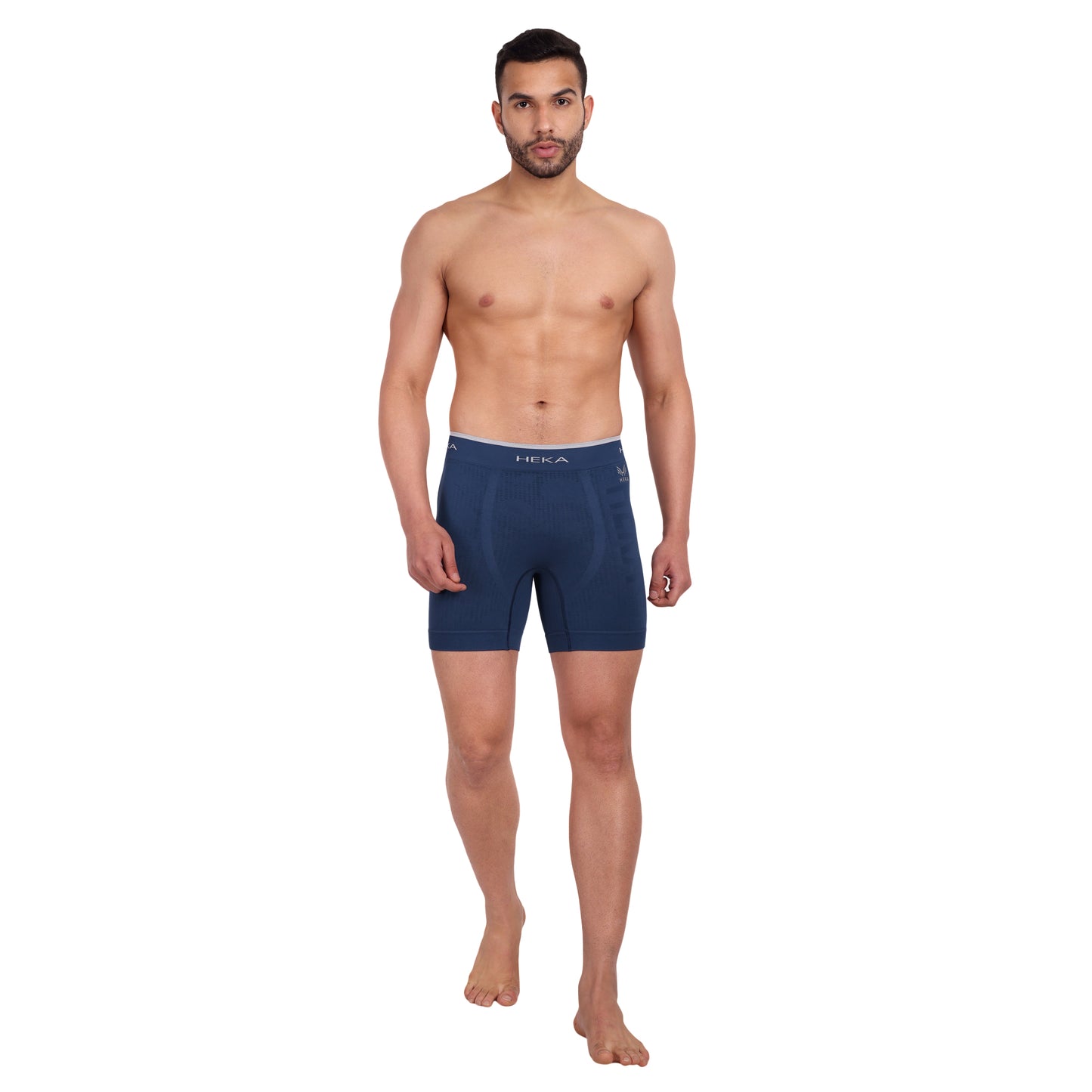 Heka Breathable Dry-Fit & Comfort Fit Shove Performance Seamless Boxer - Navy Blue