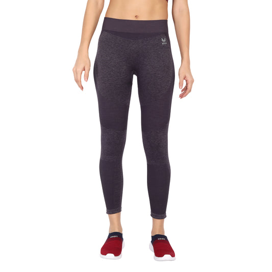 Heka Seamless Breathable Dry-Fit & Comfort Fit Fulgar Nylon Active Tights - Grey