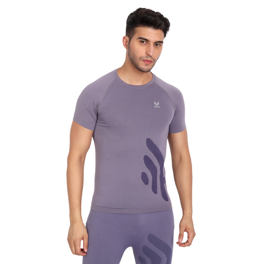 Heka Breathable And Dry Tech Knitted Seamless Ultralight Comfort Tshirt - Grey