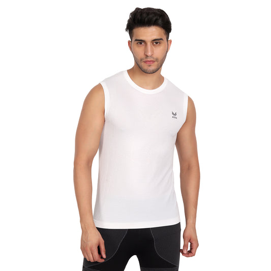 Heka Vest Mois-Tech Wicks Sweat & Dries Quick Training Vest - White