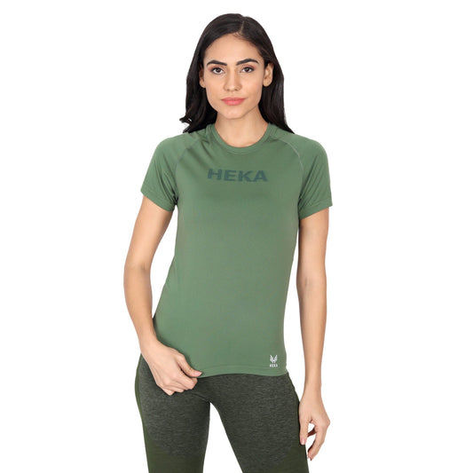 Heka Seamless & Dry Tech Ultralight Comfort-Fit Running Tee - Thai Forest