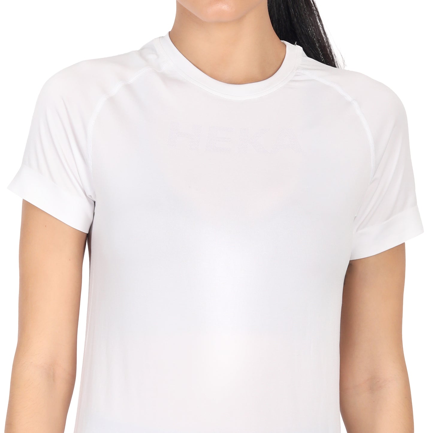 Heka Breathable Seamless Ultralight Comfort-Fit Running Women T-Shirt - White
