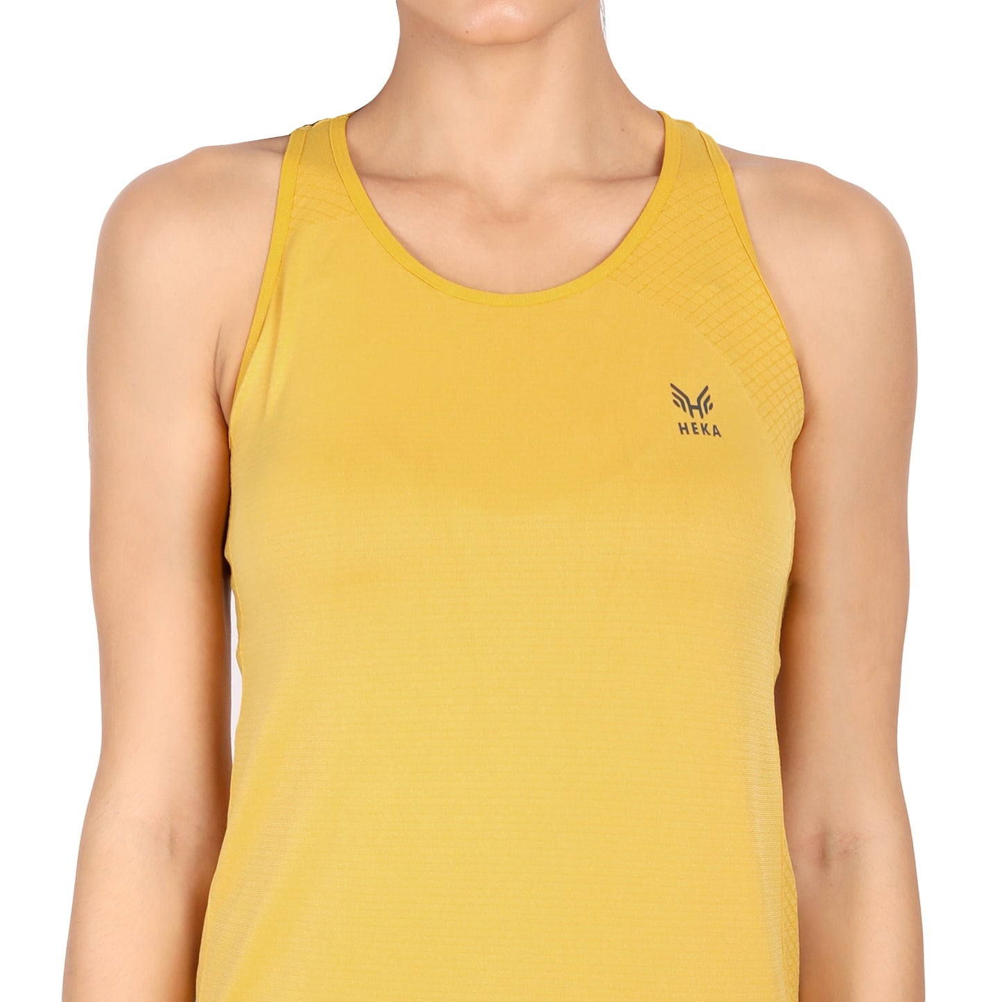 Heka Functional Seamless Racerback Green Active Running Workout - Orange