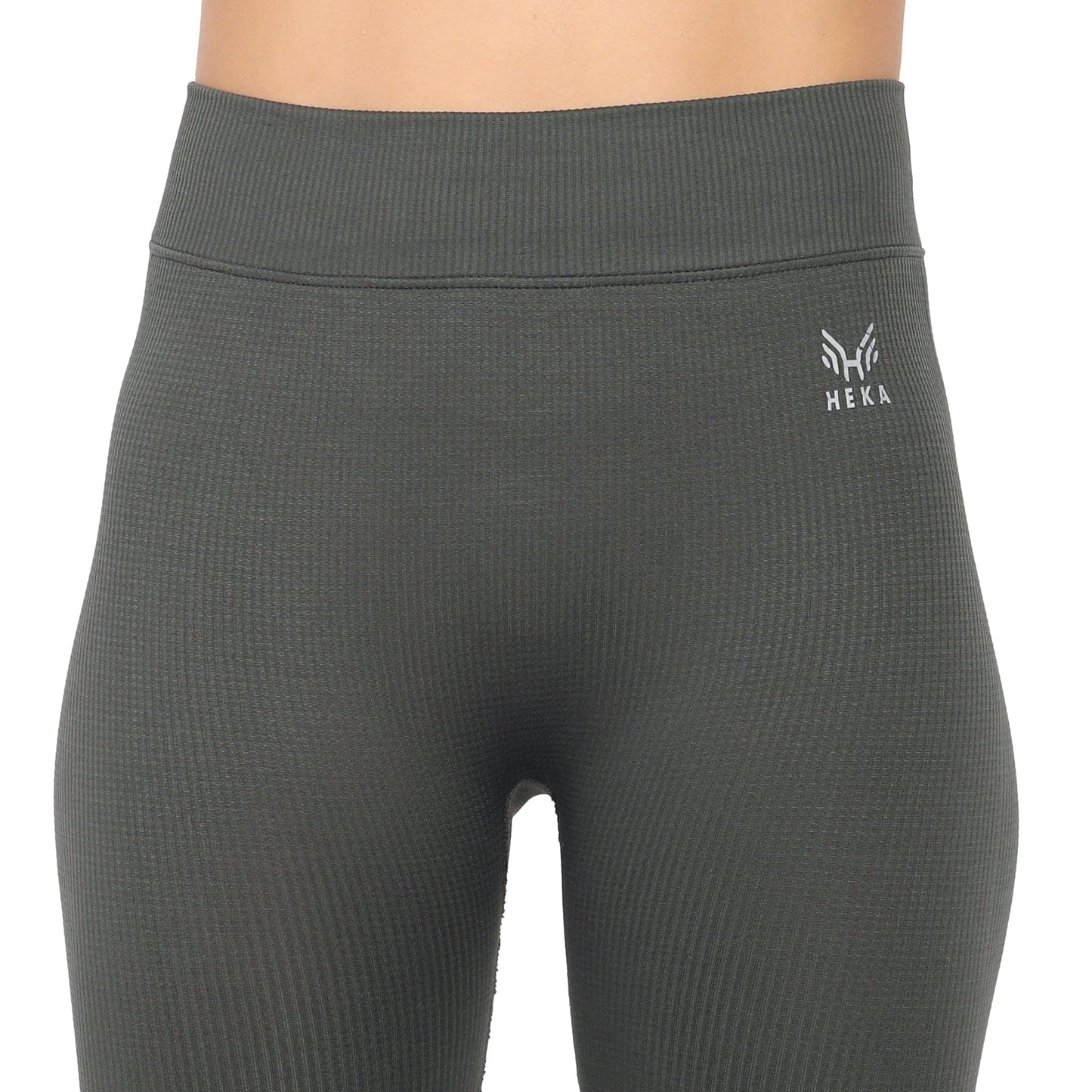 Heka Women Instill Mid Rise Capri - Grey