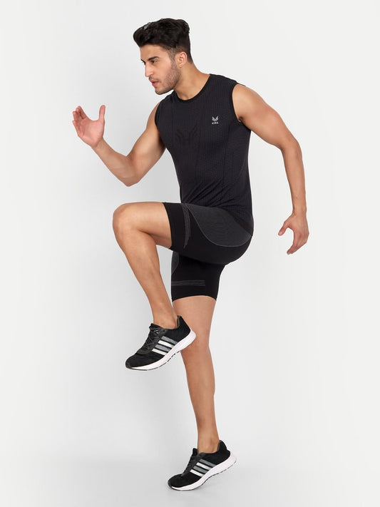 Heka Seamless Dry Tech Distance Shorts Rockstar - Black