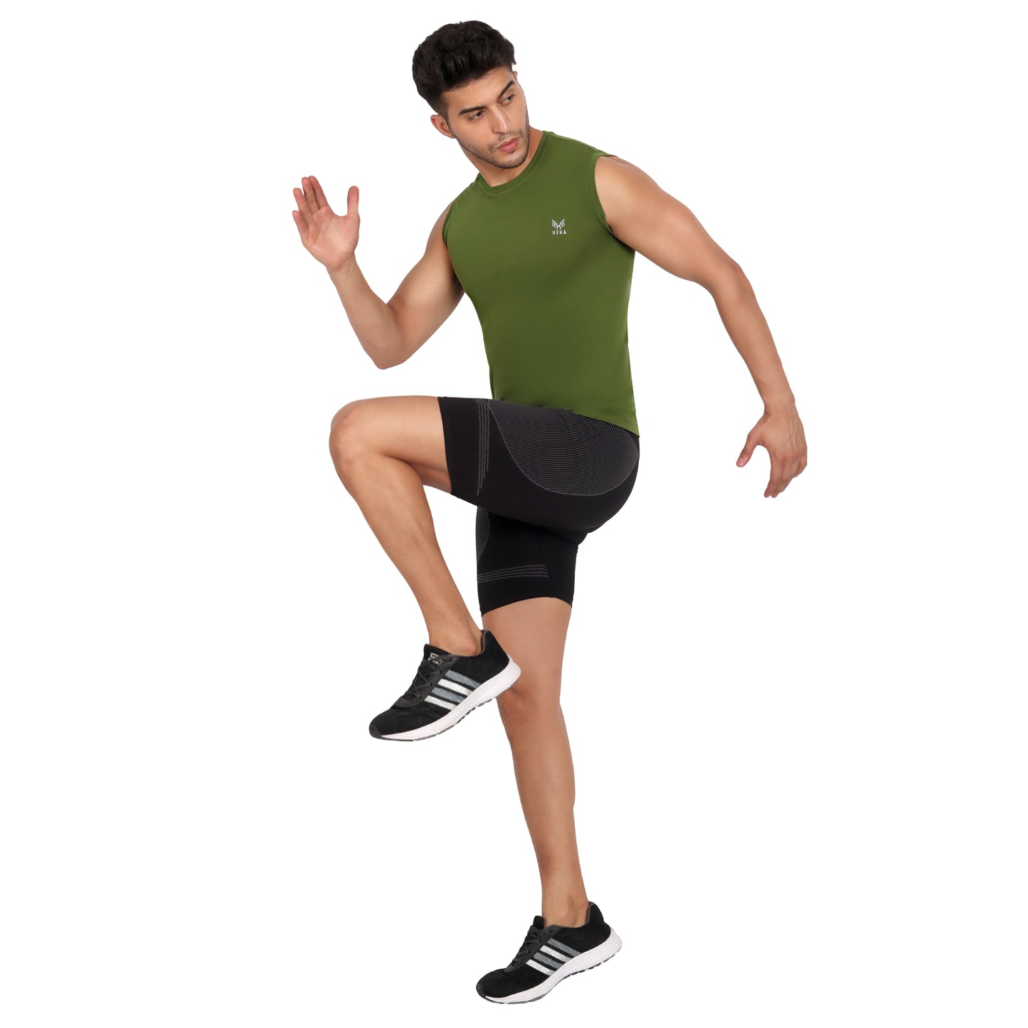 Heka Vest Mois-Tech Wicks Sweat & Dries Quick Training Vest - Olive Moss