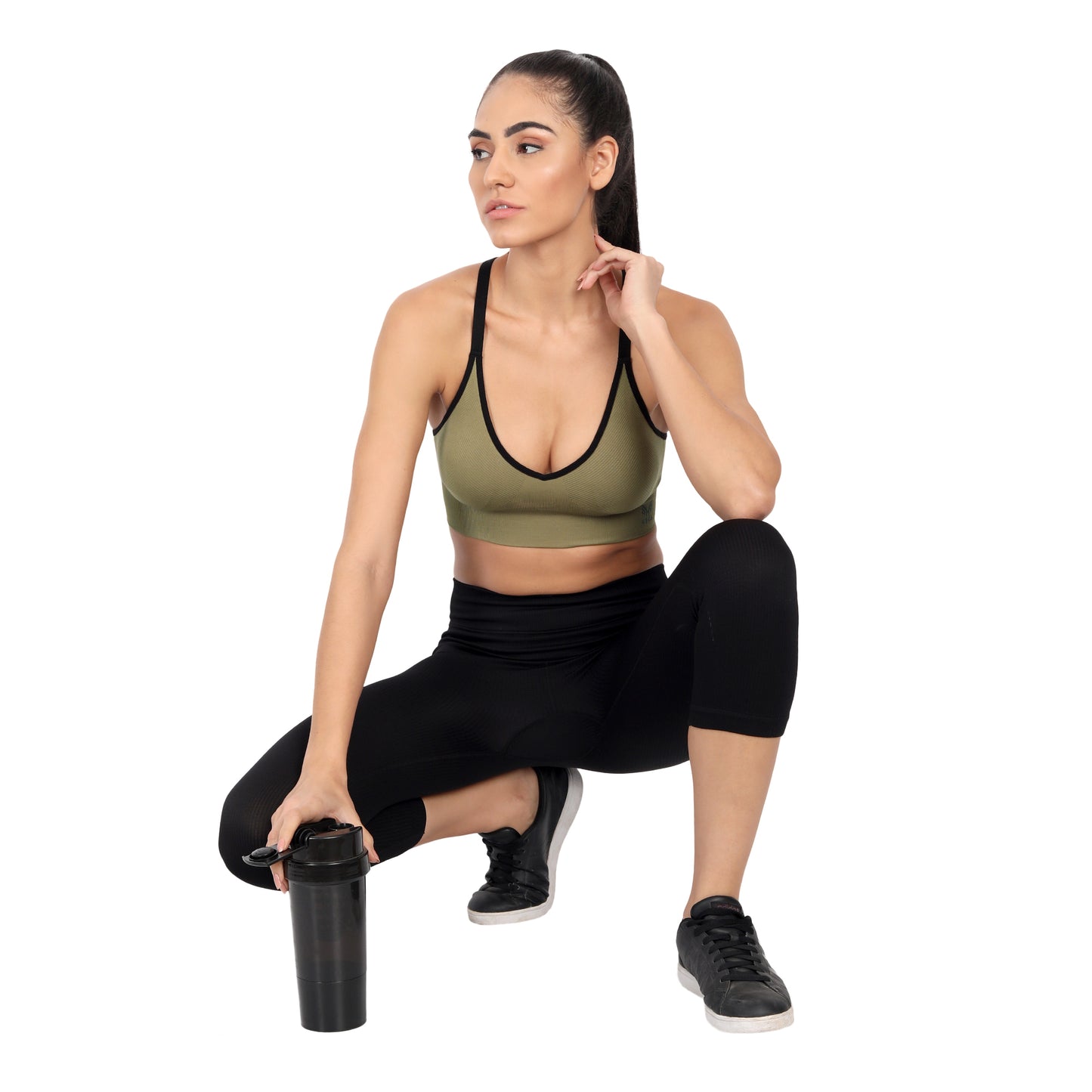 Heka Seamless Sweat-Wicking & Dries Quick Training Vest - Olive Green