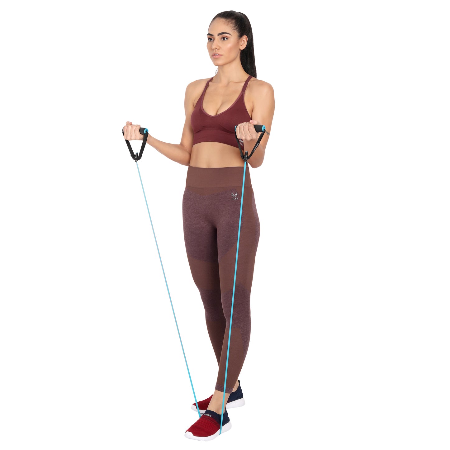 Heka Seamless Breathable Dry-Fit & Comfort Fit Fulgar Nylon Active Tights - Wine