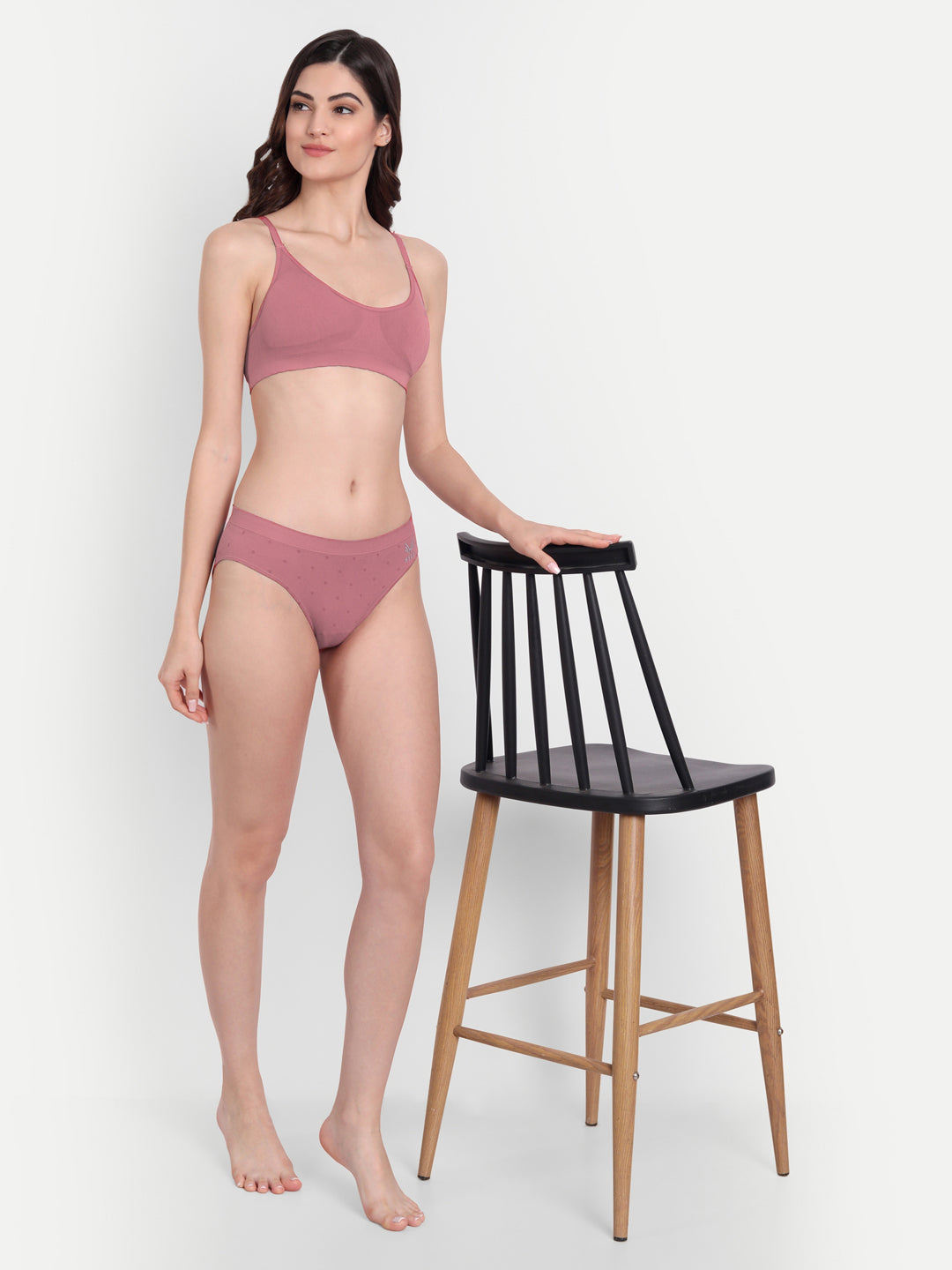 Heka Seamless Women Quick-Drying Pretty Basic Bra - Dusty Pink