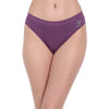 Heka Women Mid-Rise & Sweat-Wicking Seamless Bikini Rib Panty - Wine