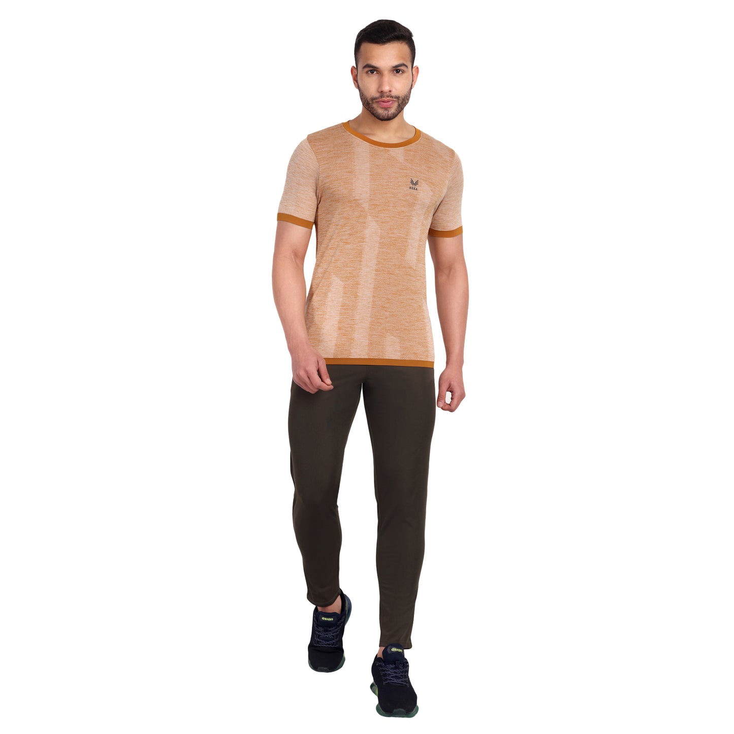 Heka Aspire Melange Functional Antimicrobial Men'S T-Shirt - Olive