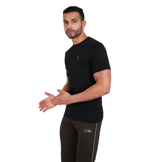Heka Mois-Tech Sweat Wicking Iconic Men'S T-Shirt - Black
