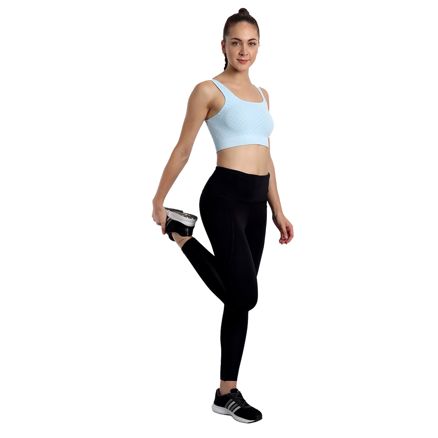 Heka Seamless Chess Move Sports Bra - Splash Blue