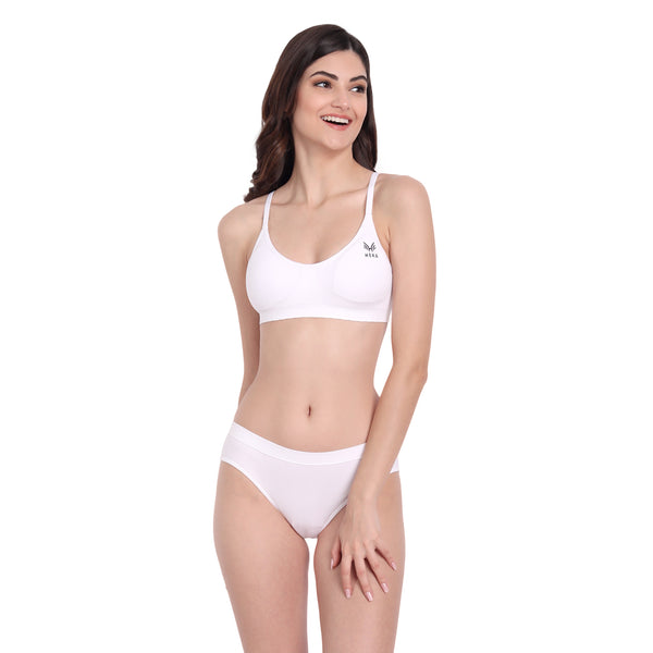 Heka Women Invisiwear Mid-Rise Polka - Dot Panty - White