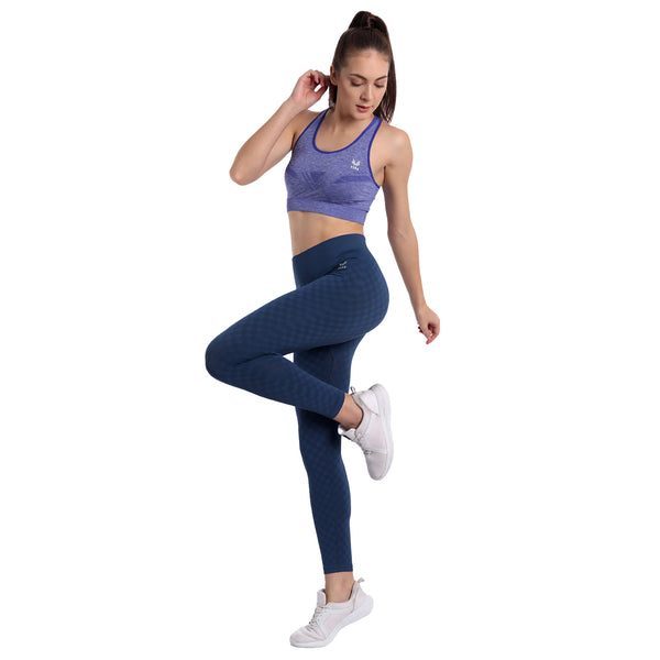 Heka Women Chess Move Tights - Midnight Blue