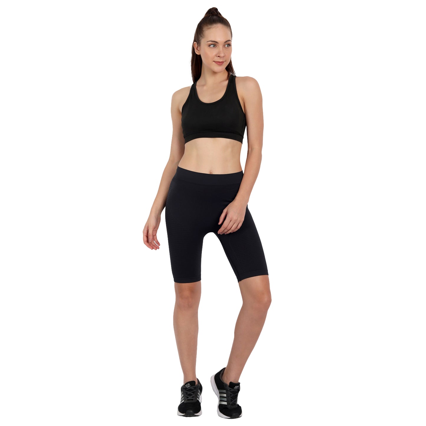 Heka Seamless Women Cycling Shorts - Black Cat