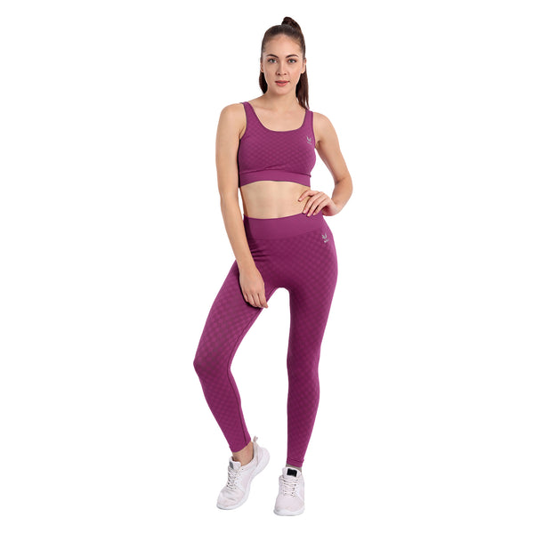 Heka Women Chess Move Tights  - Magenta