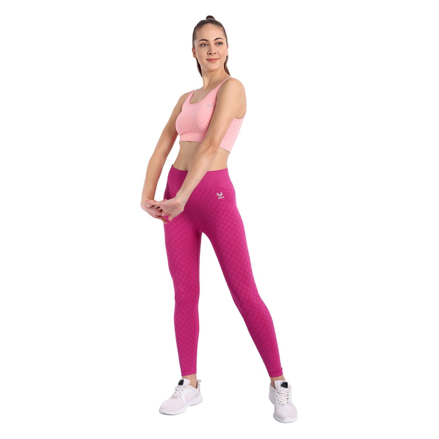 Heka Seamless Chess Move Sports Bra - Panther Pink