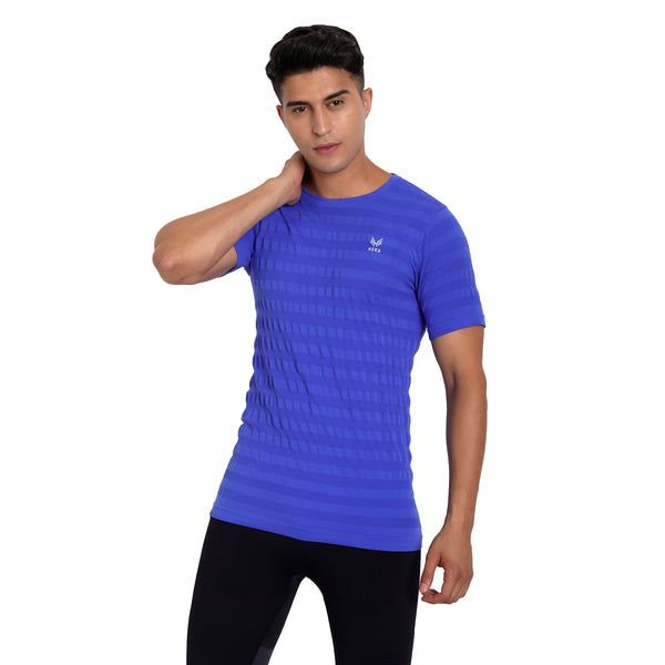 Heka Seamless Dry-Tech Mens Blaze Move T-Shirts - Royal Blue