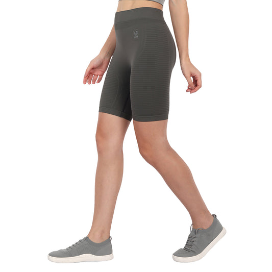 Heka Seamless Women Cycling Shorts - Sky Grey