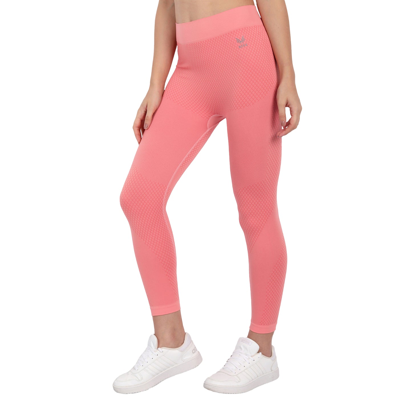 Heka Seamless Aero Diagonal Tights - Peach Eco