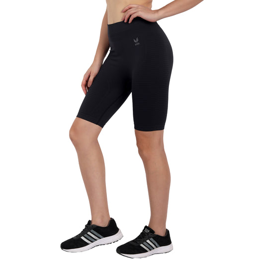 Heka Seamless Women Cycling Shorts - Black Cat