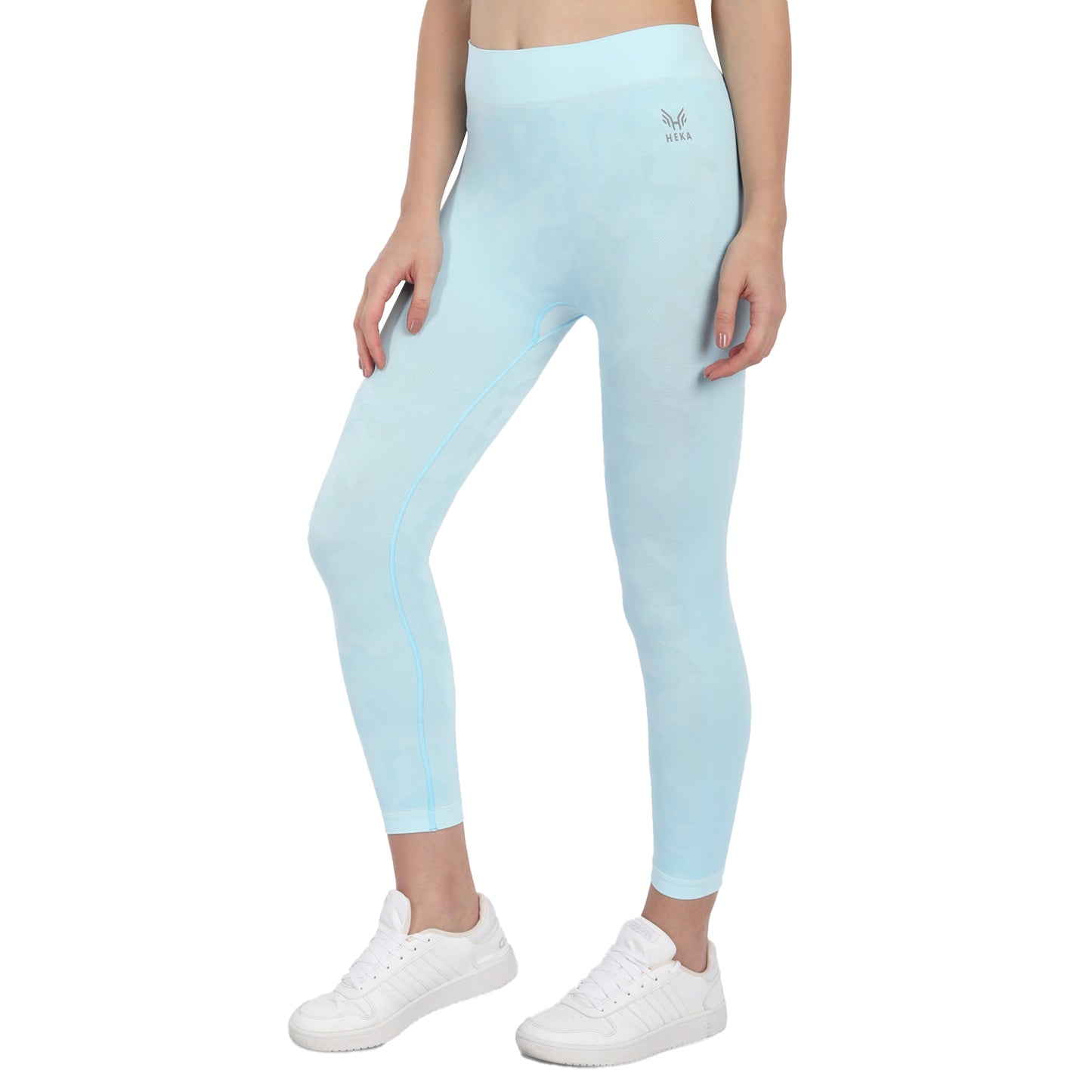 Heka Seamless Camouflage Active Tights - Mauritius Blue