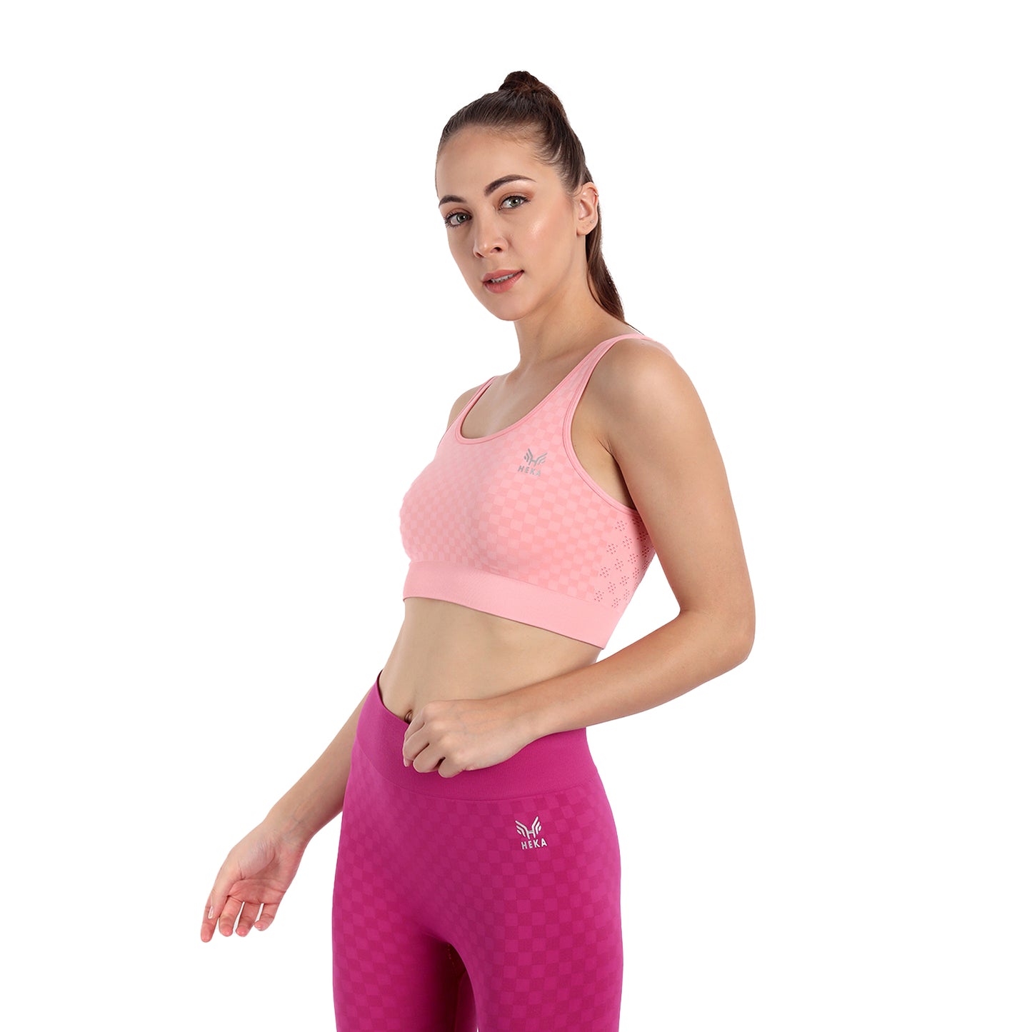 Heka Seamless Chess Move Sports Bra - Panther Pink