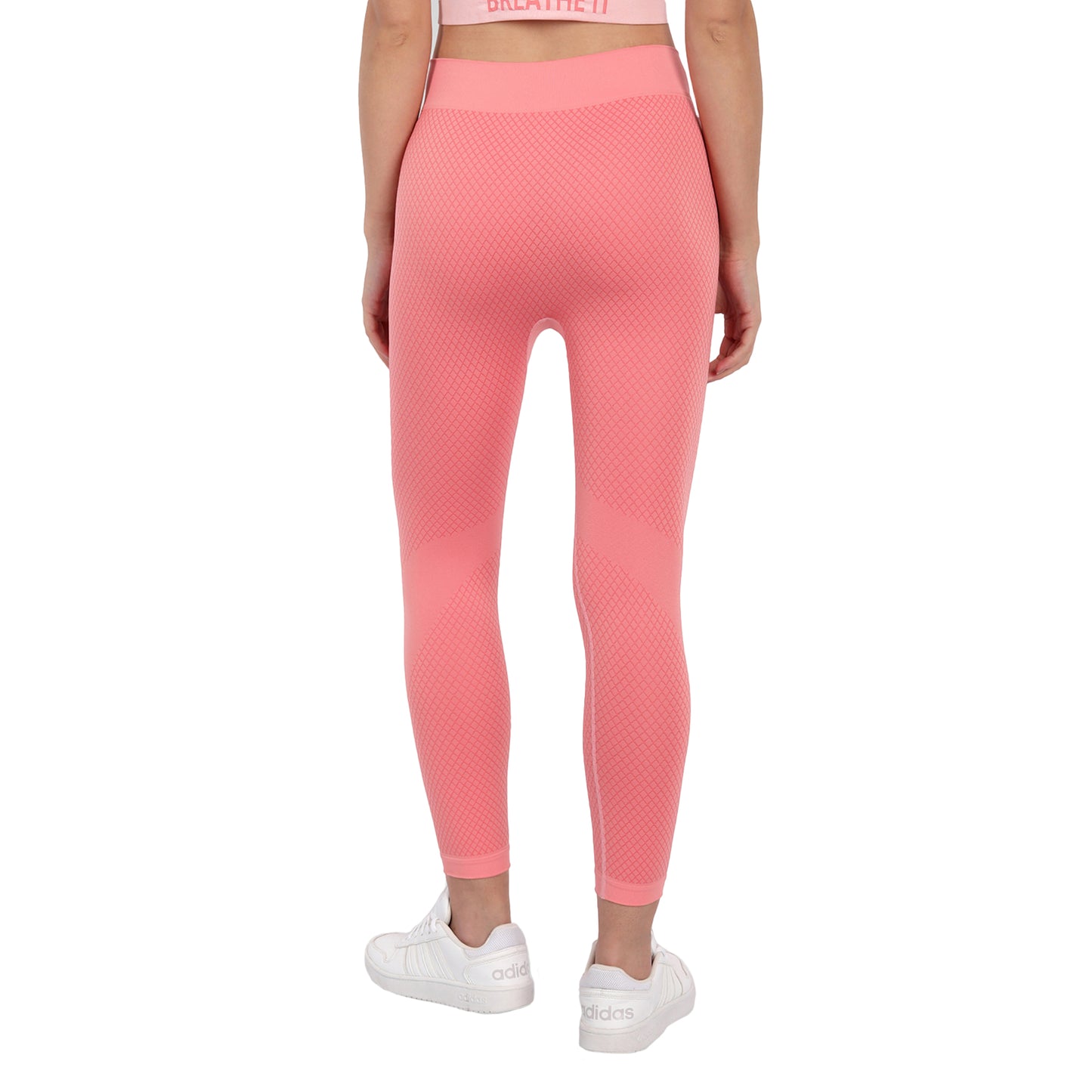 Heka Seamless Aero Diagonal Tights - Peach Eco