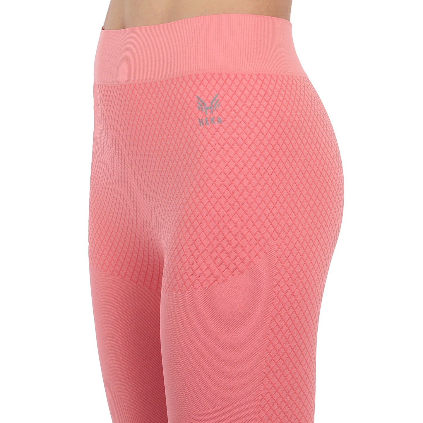 Heka Seamless Aero Diagonal Tights - Peach Eco