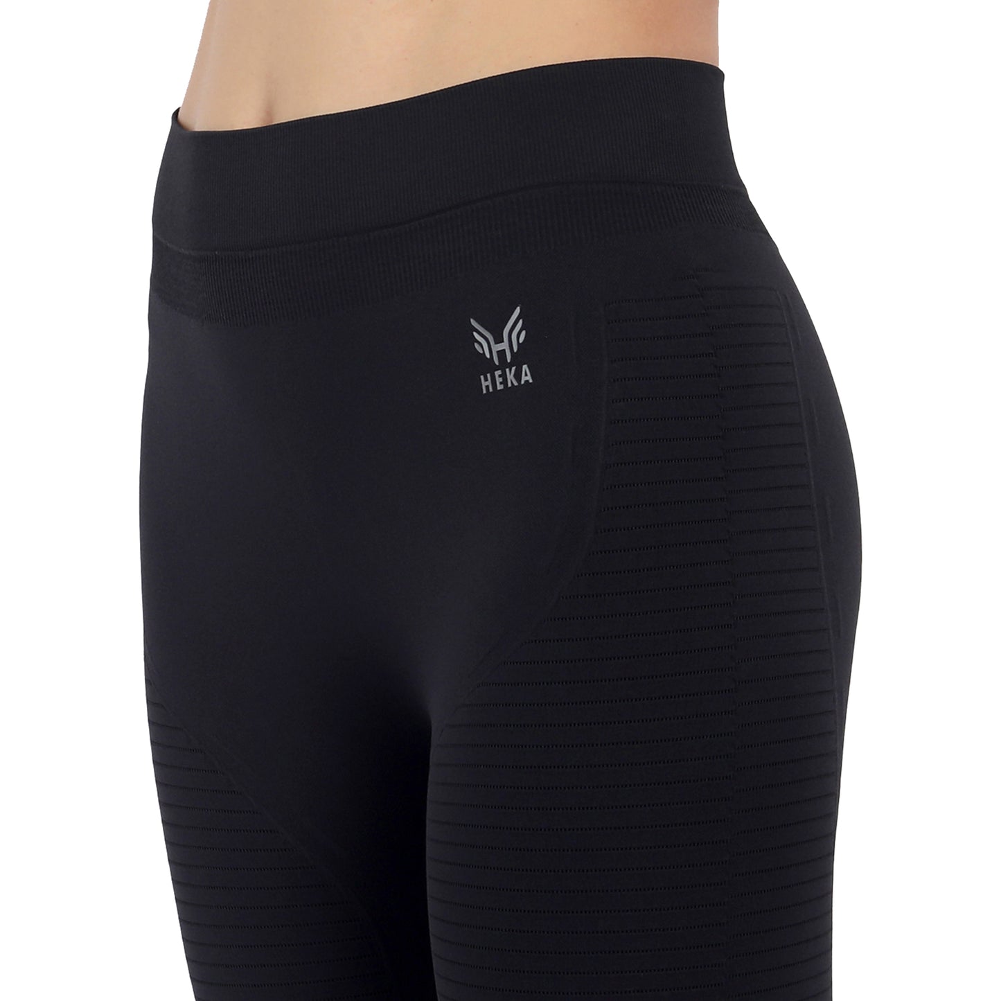 Heka Seamless Women Cycling Shorts - Black Cat