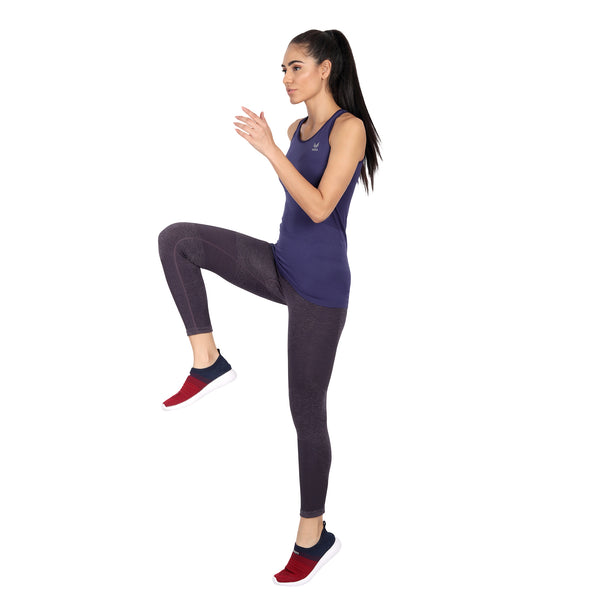 Heka Seamless Breathable Dry-Fit & Comfort Fit Fulgar Nylon Active Tights - Grey