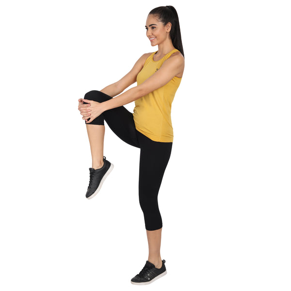Heka Functional Seamless Racerback Green Active Running Workout - Sunset Orange