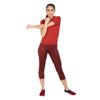 Heka Women Instill Mid Rise Capri - Rust