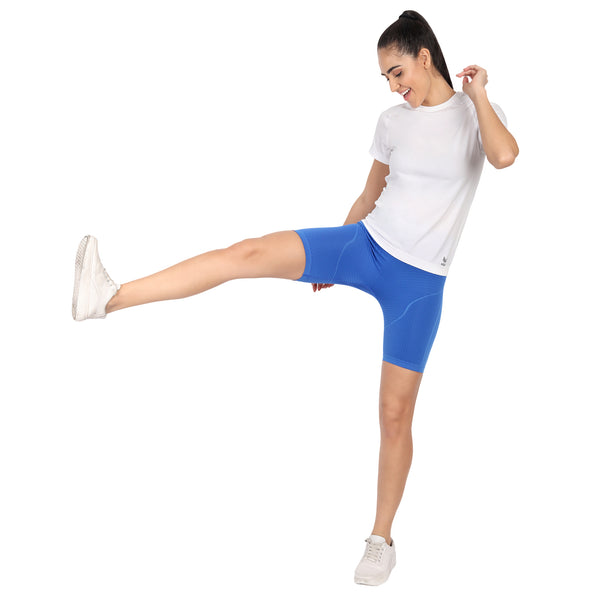Heka Seamless Workout Gym Exercise Compression Yoga Berry Short - Blue Berry
