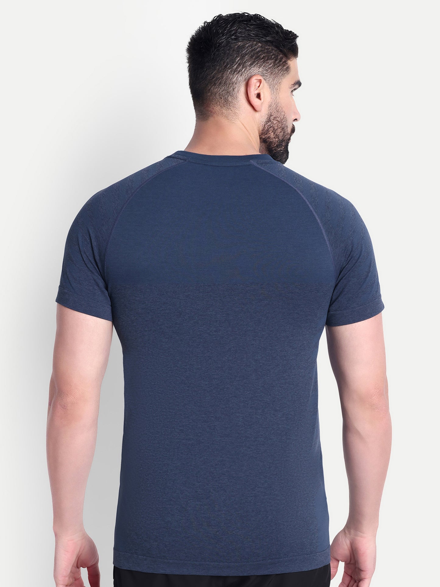 Heka Seamless Conquer Round Neck Tshirt - Bullet Ash Grey