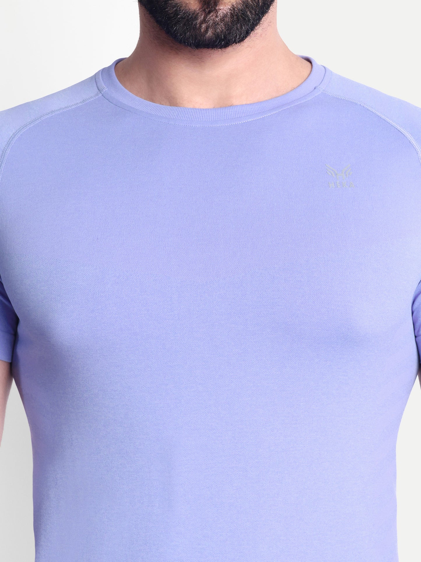 Heka Seamless Conquer Round Neck Tshirt - Ice sage