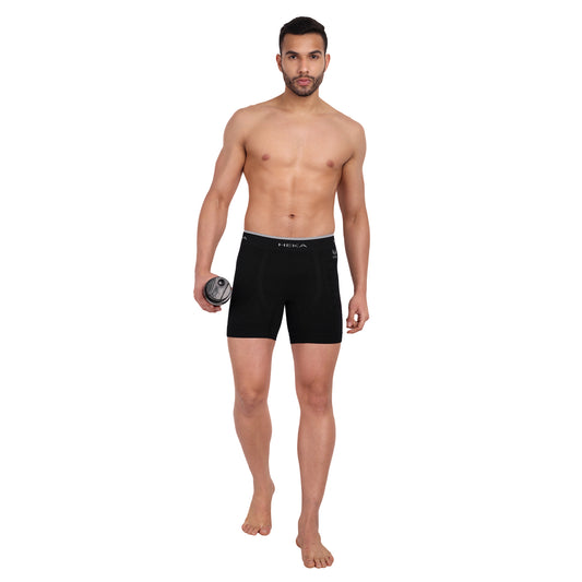 Heka Breathable Dry-Fit & Comfort Fit Shove Performance Seamless Boxer - Black