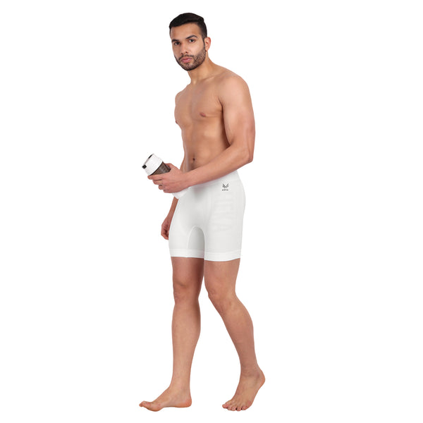 Heka Breathable Dry-Fit & Comfort Fit Shove Performance Seamless Boxer - White