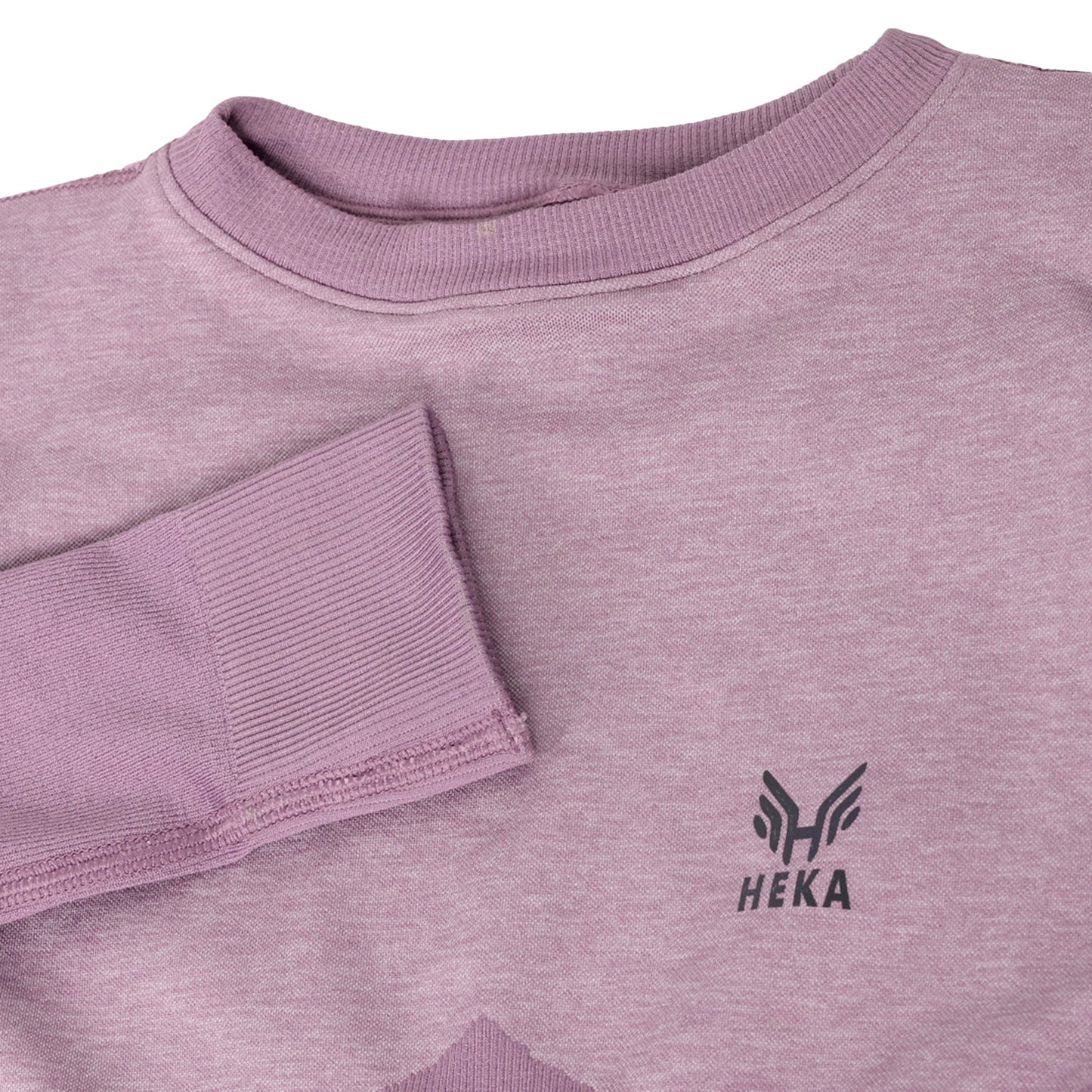 Heka Breathable Lux Melange Seamless Crop Top - Wine