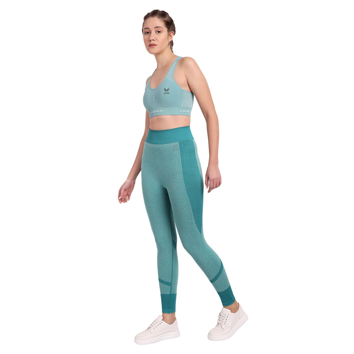 Heka Breathable Lux Melange Seamless Tights - Teal