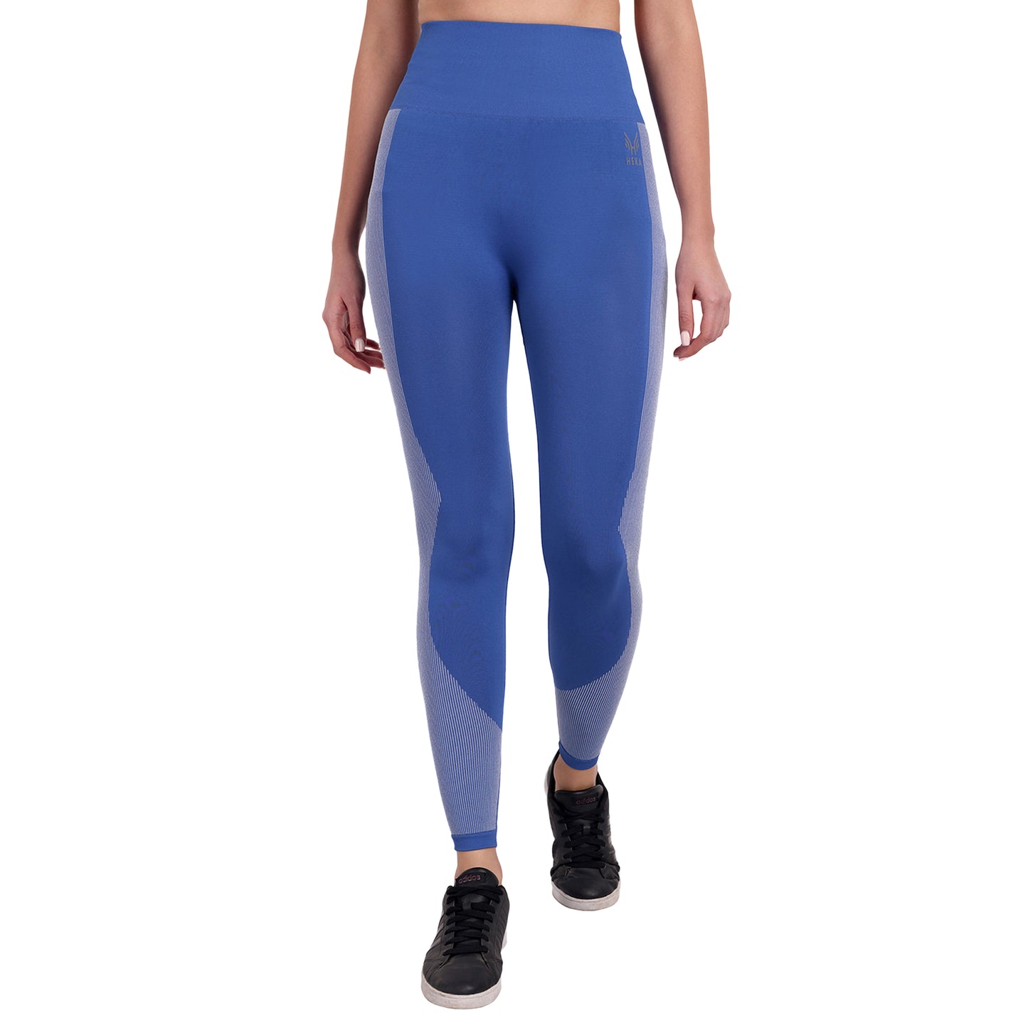 Heka Breathable Training Sense Beeline Seamless Tights - Blue & White